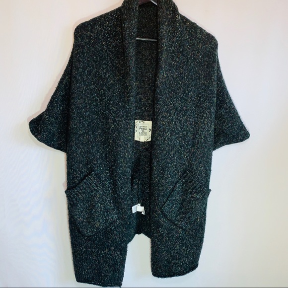 Urban Behaviour Grey Open Front Sweater - Picture 2 of 8